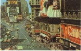 New York City NY New York, Times Square, Street Scene, Auto Taxi, Cigarette Billboards Theater, 1960s Vintage Postcard - Time Square