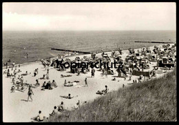 ÄLTERE POSTKARTE GRAAL-MÜRITZ SEEHEILBAD Strand Plage Beach Bathing DDR Briefmarke Seidenschwanz Mecklenburg-Vorpommern - Graal-Müritz