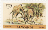 1980 Tanzania - Giraffe - Jirafas