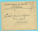 Brief Met Stempel  LA LOUVIERE Met Pen Geschreven  PORT PAYE  (noodstempel) - Noodstempels (1919)