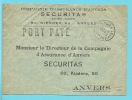 Brief Met Cirkelstempel LA LOUVIERE 1C  Met Stempel PORT PAYE (noodstempel) - Foruna (1919)