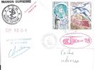 8412  MARION DUFRESNE - OP 92-3-1 - HELIKER 28 - KERGUELEN - Cartas & Documentos