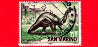 SAN MARINO - 1965 - Usato  - Animali Preistorici - Animals - 1 L. • Brontosauro - Oblitérés