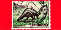 SAN MARINO - 1965 - Usato  - Animali Preistorici - Animals - 1 L. • Brontosauro - Usados