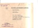 62024)lettera Aerea Indiana Governativa Con 6 Valori + Annullo 23-8-1955 - Airmail