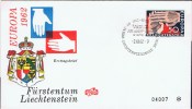 FL Liechtenstein 1962 Mi 418 EUROPA FDC - Brieven En Documenten