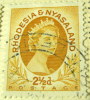 Rhodesia & Nyasaland 1954 Queen Elizabeth II 2.5d - Used - Rhodesia & Nyasaland (1954-1963)