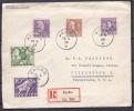 Sweden1939:Michel228,245,272-3,256A On Registered Letter To USA - Covers & Documents