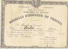 MESALLE D'HONNEUR DU TRAVAIL 1959 à FOURMIES ( NORD) 59 - Diploma & School Reports