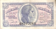 BILLETE DE ESPAÑA DE 50 CTS DEL AÑO 1937  MBC LETRA B - Other & Unclassified