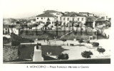 PORTUGAL - MONCORVO - PRAÇA FRANCISCO MEIRELES E CASTELO 1950 REAL PHOTO PC. - Bragança