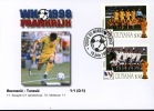 CALCIO FIFA WORLD CUP FRANCE 1998 FDC GUYANA ROMANIA TUNISIA - 1998 – France