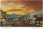 Grants Pass OR Oregon, Street Scene, Auto, Stores Night View, C1970s Vintage Postcard - Other & Unclassified