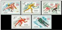 Olympic 1976 USSR MNH 5 Stamps Mi 4444_48 12th Winter Olympic Games. Innsbruck.Hockey, Skiing, Figure Skating, Skating - Hiver 1976: Innsbruck