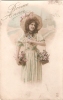 Jeune Femme Avec Deux Paniers De Fleurs - Bonne Année - Women