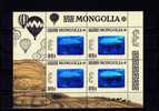 Zeppelin über Ulan Bator Hologramm-Briefmarke Mongolei ** 2482 Kleinbogen 12€ Zeppelins Air-planes Sheetlet Of Mongolia - Zeppeline