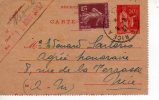 Carte Lettre (fragment) Cachet De Nice à Marseile 1937 - Kartenbriefe