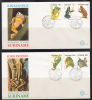 Surinam 1981 Frogs Complete On 2 FDCs - Frösche