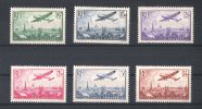 POSTE AERIENNE PA No. 8 -13   **   ...  AVION SURVOLANT  PARIS      ... - 1927-1959 Mint/hinged