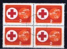H+ Ungarn 1981 Mi 3495 Rotes Kreuz (Viererblock) - Usado
