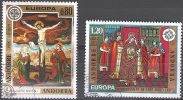 Andorre Français 1975 Michel 264 - 265 O Cote (2008) 15.25 € Europa CEPT Fresques Cachet Rond - Usados