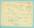 Brief Met Cirkelstempel TEMPLEUVE (19 Links) Met Stempel PAYE (noodstempel) Allen In VIOLET !!!! - Noodstempels (1919)