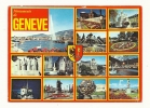 Cp, Suisse, Genève, Multi-Vues, Voyagée 1988 - Genève