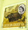 Southern Rhodesia 1964 Buffalo And Queen Elizabeth II 1d - Used - Southern Rhodesia (...-1964)