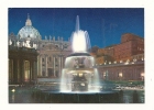 Cp, Italie, Vatican, Place St-Pierre, La Nuit, Voyagée - Vaticaanstad