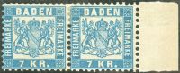 Baden 1871- Paar Mi#25b * Falz Ungebraucht Randstück - Ungebraucht