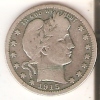 MONEDA  DE PLATA DE ESTADOS UNIDOS DE 1 QUARTER DEL AÑO 1915 DENVER (COIN) SILVER-ARGENT - 1892-1916: Barber