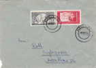 COW, 1954, STAMPS ON COVER SENT TO MAIL, ROMANIA - Lettres & Documents