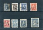 1919-23/1918 Greece- "New Lithographic Values" Issue- Complete Set Used/usH (1Dr. Fold) - Oblitérés