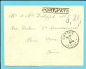 Brief Met Cirkelstempel LUTTRE Met Stempel PORT PAYE (noodstempel) - Noodstempels (1919)