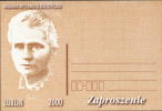 POLAND 2000 SCARCE GREAT POLES ON STAMPS EXHIB MAXIMUM INVITATION CURIE NOBEL PRIZE Scientist France Chemistry Science - Chemistry