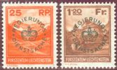 Liechtenstein Dienst 1932 Zu#D9+D10 * Falz - Dienstmarken