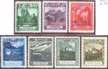 Liechtenstein Dienst 1932 Zu#D1B, D2B, D3B, D4B, D6B, D7b, D8B * Falz Gezähnt 11.5 Ohne 35 Rp. (D5B) - Servizio