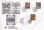 0489zwi2: Hundertwasser Trio- FDC, Versand Als Maxibrief Mit Top- Hundertwasserfrankatur !! - Variétés & Curiosités