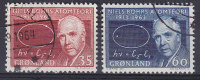 Greenland 1963 Mi. 62-63 Niels Bohr, Physiker Nobelpreisträger 1922 (Cz. Slania) Complete Set !! - Oblitérés