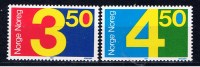 N Norwegen 1987 Mi 961-62 Mnh Ziffernmarken - Neufs