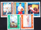 T)MEXICO 1986 WORLD CUP SOCCER CHAMPIONSHIPS,SET(5),SCN 1439-1443,MNH. - 1986 – México