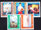 T)MEXICO 1986 WORLD CUP SOCCER CHAMPIONSHIPS,SET(5),SCN 1439-1443,MNH. - 1986 – Mexique