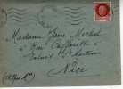 Timbre Pétain Sur Lettre De THONON LES BAINS Haute Savoie Pour Nice - Cartas & Documentos