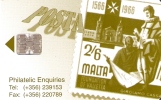 42 TARJETA DE MALTA UN SELLO (STAMP) - Malte