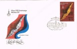 Carta Moscu (Rusia) 1978. Salto De Trampolin, Moscu 80 - Plongeon