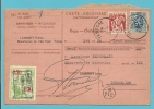 285+339 Op Carte-Recepisse (ontvangkaart) Met Stempel TEMSCHE  (VK) - 1932 Cérès Et Mercure