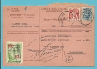 285+339 Op Carte-Recepisse (ontvangkaart) Met Stempel TEMSCHE  (VK) - 1932 Ceres Y Mercurio
