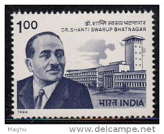 India MNH 1994, Dr. Shanti Swarup Bhatnagar, Scientist, Science Chemistry Laboratory, Fellow Of The Royal Society - Nuovi