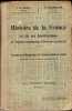 HISTOIRE DE FRANCE ET DE SES INSTITUTIONS - ROGIES DESPIQUES - EDITIONS RIEDER PARIS 1932 - 6-12 Ans