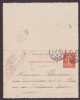 France Postal Stationery Ganzsache Entier Carte-Lettre 10 C. Semeuse (942) PARIS (Rue Amelie) 1910 Locally Sent - Kartenbriefe